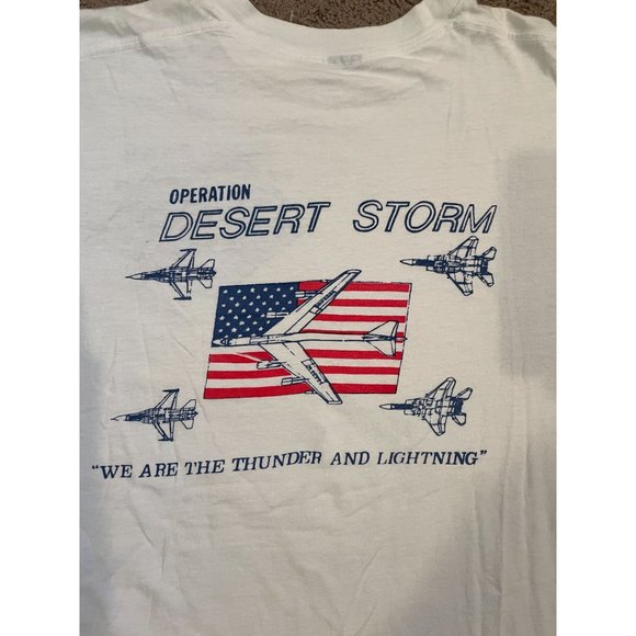 Vintage Rare Desert Storm Shirt XL Operation Eagle USA Jets 90s - Picture 4 of 4